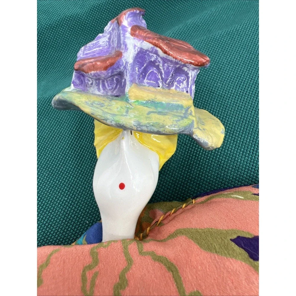 Vintage 1992 Poupee Millet Artist Art Doll Hat Is‎ A House Signed Bean Bag 8